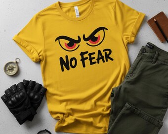 Sin miedo PNG, ojos rojos enojados, gráfico de motivación para el gimnasio (descarga digital)