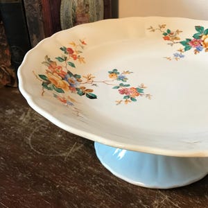 Decorative Vintage Cake Stand, Floral Cake Plate, Made in England