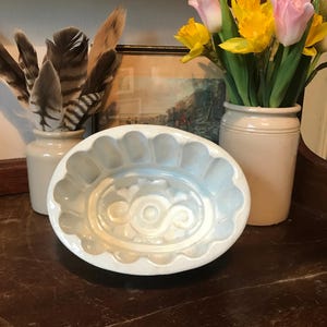 Antique Ironstone Jelly Mould, Vintage Ironstone Jelly Mold, Stoneware Rustic Farmhouse Country Decor
