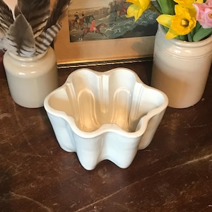 Antique Ironstone Jelly Mould, Vintage Ironstone Jelly Mold, Stoneware Rustic Farmhouse Country Decor