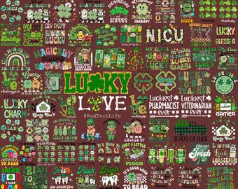 200 Png St Patrick Png Bundle, Retro St Patrick Png sublimation, Happy Patrick's Day, Shamrock png, St pattys day, irish day png, lucky png
