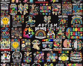 50 png + Autism Png Bundle, Autism Png, Autism Awareness Coquette Png, Autism Awareness Png, Puzzle Autism Ribbon, Autism Mama Png, Autism