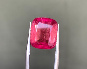 Natural Rubellite Tourmaline 9.15 Carat Faceted Loose Gemstone