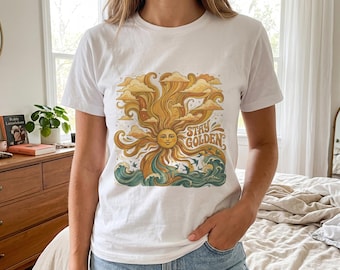 Stay Golden Retro Sun T-Shirt | Vintage Sun Graphic Tee