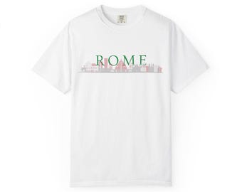Rome Cityscape T-Shirt: Garment-Dyed Cotton Travel Tee
