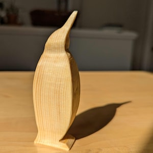 Bandsaw Penguin Pattern Template Plans, pdf download, (fits on 2x2)