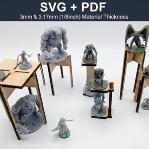 Combat Risers TTRPG/DnD Accessories / Laser cut Terrain SVG PDF / Elevation / Flying
