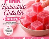 Pink Bariatric Gelatin Recipe | Weight Loss Dessert | Sugar Free Low Carb Treat | Bariatric Friendly Snack | Printable Recipe PDF