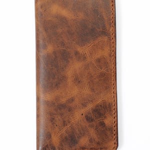 Cartera larga de cuero/Cartera plegable larga para hombres y mujeres/Diseño minimalista delgado/Idea de regalo premium/El mejor regalo para tu pareja/Hecho a mano