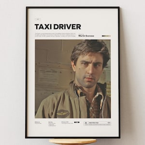Poster del film Taxi Driver / Stampa del poster del film Taxi Driver di Martin Scorsese / Poster con design speciale / Poster del film su carta lucida / Idea per la decorazione della parete