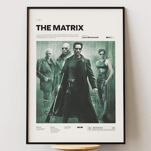 Póster de Matrix / Póster de la película Matrix de los Wachowski / Póster de diseño especial / Póster de película en papel brillante / Idea de decoración de pared