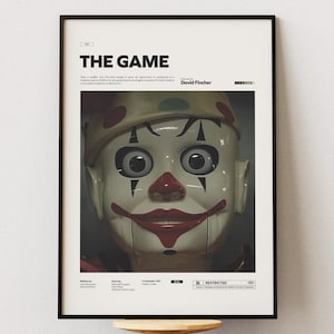 Póster de la película The Game / Póster impreso de The Game de David Fincher / Póster de película de diseño especial / Póster de película en papel brillante / Idea de decoración de pared