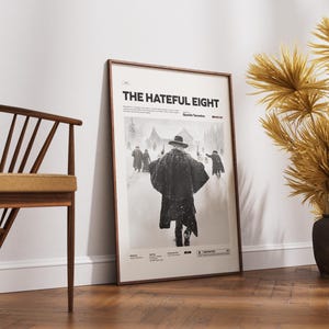 The Hateful Eight Poster, Quentin Tarantino Film Poster, Samuel L. Jackson and Kurt Russell are in The Hateful Eight Print, Movie Wall Art