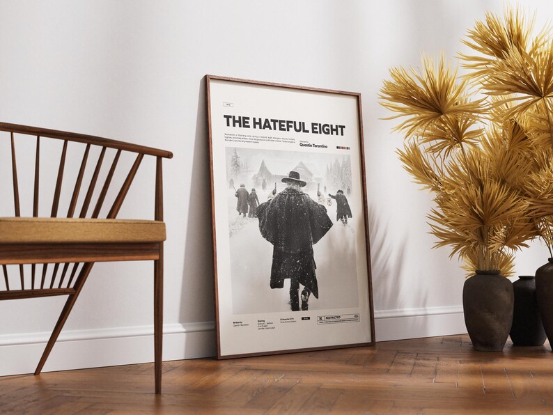The Hateful Eight Poster, Quentin Tarantino Film Poster, Samuel L. Jackson and Kurt Russell are in The Hateful Eight Print, Movie Wall Art