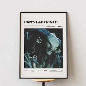 Póster de la película El laberinto del fauno, póster de la icónica película de Guillermo del Toro, decoración de pared cinematográfica, arte mural de películas de culto