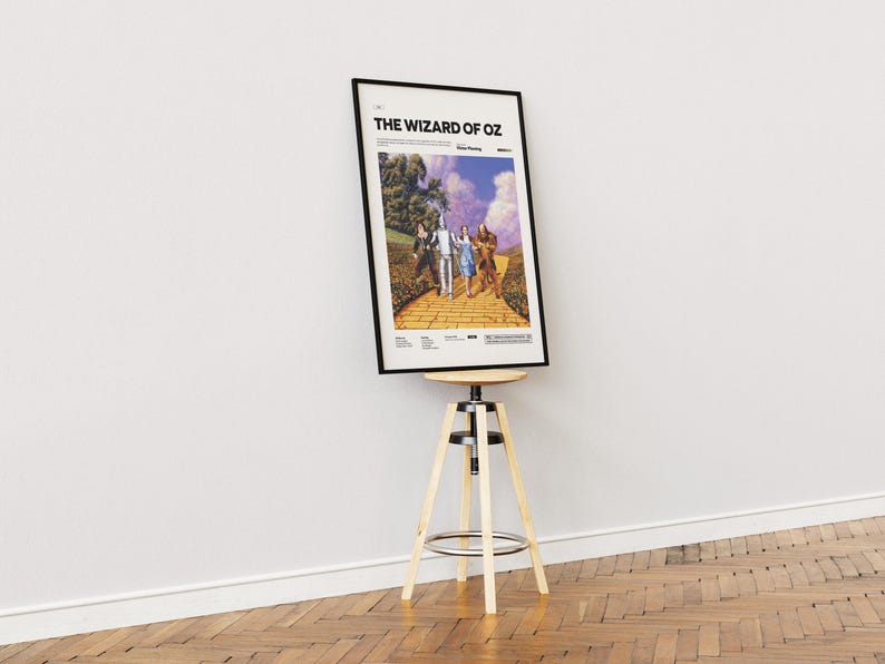 The Wizard of Oz Poster, Victor Fleming1939 Film The Wizard of Oz Print Poster, Judy Garland Poster, Iconic Movie Print, Cinematic Wall Art