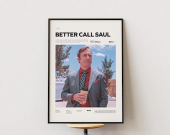 Better Call Saul-affisch | Vince Gilligans Better Call Saul-affischtryck | Saul Goodman-affisch | Filmaffischkollage | Filmisk väggdekor