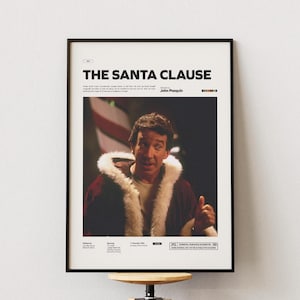 The Santa Clause Poster, Tim Allen and Judge Reinhold Starring Film The Santa Clause Print, Christmas Movie Poster, Christmas Gift Idea
