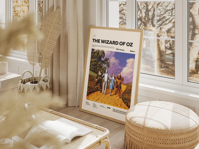 The Wizard of Oz Poster, Victor Fleming1939 Film The Wizard of Oz Print Poster, Judy Garland Poster, Iconic Movie Print, Cinematic Wall Art