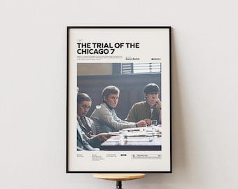 The Trial of the Chicago 7 Poster, Eddie Redmayne Poster, Aaron Sorkin Film Print
