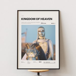 Königreich der Himmeln Poster, Ridley Scott's Kultfilm Print, Königreich der Himmelsalternativen Poster, Rolando Bloom und Eva Green Filmplakat