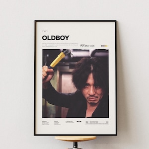 Oldboy koreanisches Filmplakat | Oldboy Alternative Film Poster Druck | Spezielles Design-Poster | Film Poster Collage, Geschenk für Kino Liebhaber