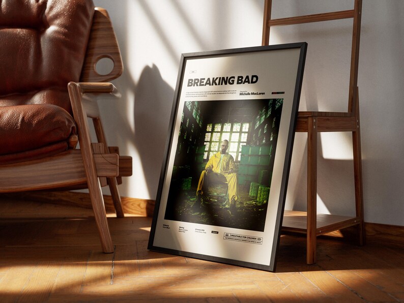 Breaking Bad Poster, Bryan Cranston Poster, Popular TV Series Breaking Bad Poster Print, Cinematic Wall Decor, Gift Wall Art Idea