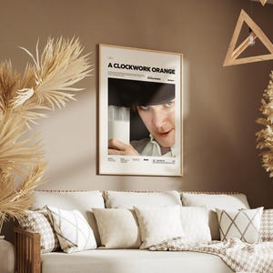 A Clockwork Orange Poster, Stanley Kubrick Film Poster, Malcolm McDowell Poster, A Clockwork Orange Print, Movie Wall Art, Gift Movie Poster
