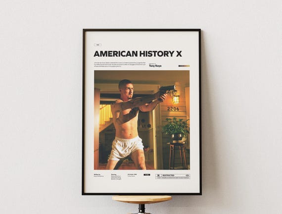 AMERICAN HISTORY X ポスター American History X Film Poster, Derek Vinyard Poster Print