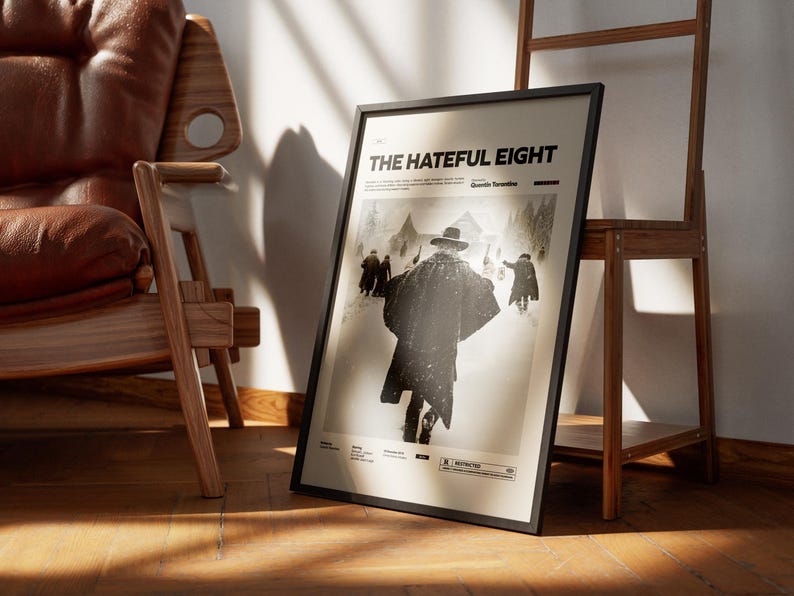 The Hateful Eight Poster, Quentin Tarantino Film Poster, Samuel L. Jackson and Kurt Russell are in The Hateful Eight Print, Movie Wall Art