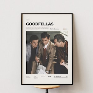 Goodfellas Movie Poster | Martin Scorsese&#39;s Goodfellas Poster Print | Robert De Niro and Joe Pesci Poster | Alternative Movie Poster Collage