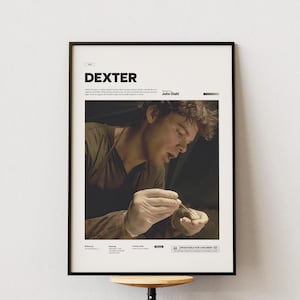 Póster de la película de la serie de televisión Dexter, póster impreso de Michael C. Hall como Dexter, póster de película alternativa, decoración de pared de Dexter, idea de decoración de habitación cinematográfica