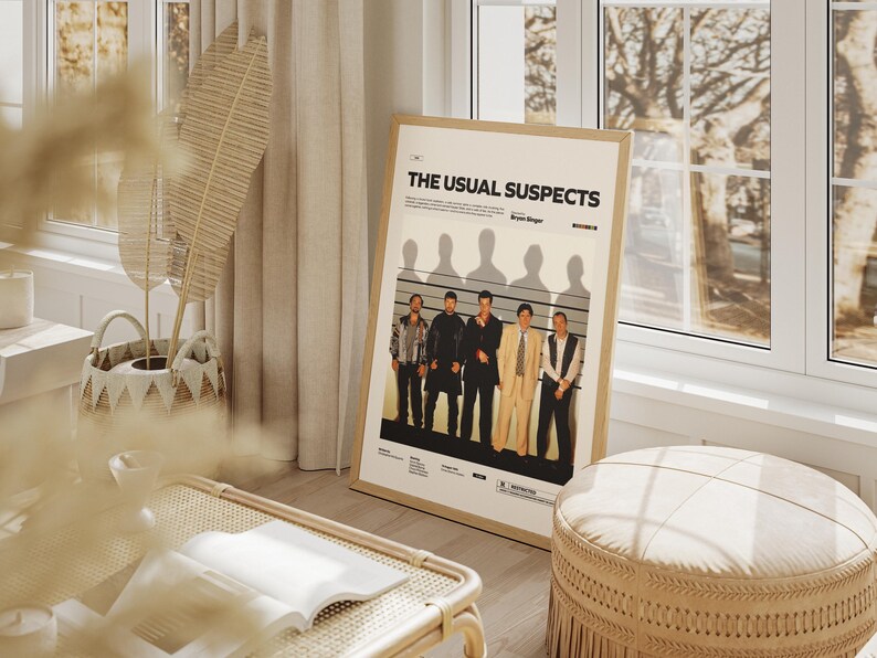 The Usual Suspects Poster, Kevin Spacey and Gabriel Byrne Poster, Bryan Singer's Cult Movie The Usual Suspects Print, Keyser Söze Poster