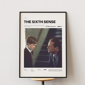 Póster de la película El sexto sentido, póster alternativo de El sexto sentido, el icónico thriller de M. Night Shyamalan, póster impreso de Bruce Willis