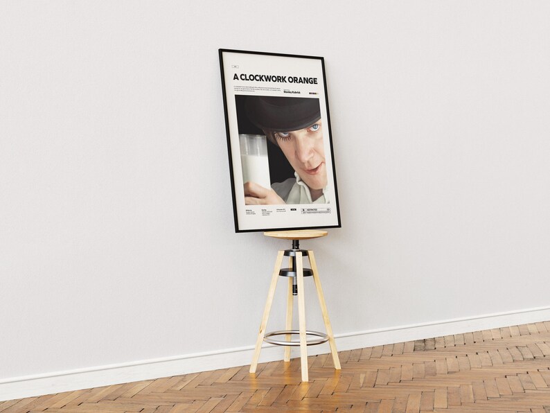 A Clockwork Orange Poster, Stanley Kubrick Film Poster, Malcolm McDowell Poster, A Clockwork Orange Print, Movie Wall Art, Gift Movie Poster