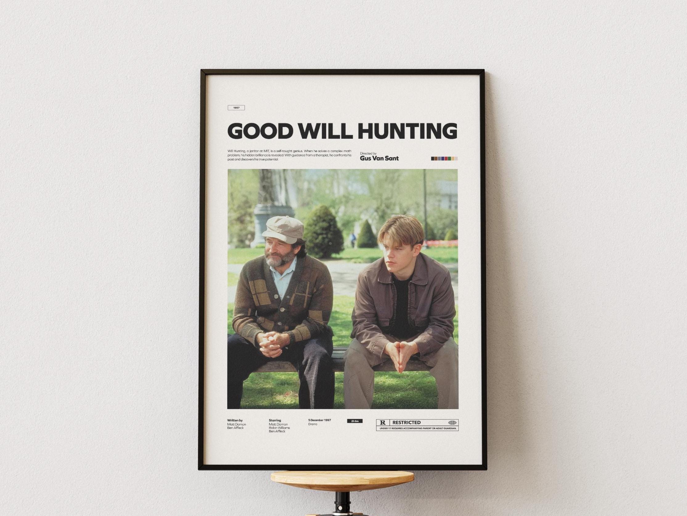Poster Vintage "Good Will Hunting" (1997) - Décoration Toile 60x90 Cm Pour Salon Ou Chambre - Style Sans Cadre