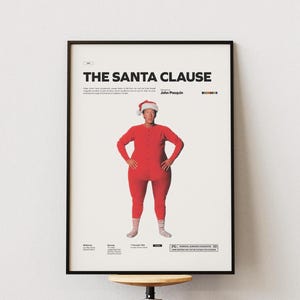 The Santa Clause Poster, Christmas Movie Poster, Tim Allen Poster, Judge Reinhold Starring Film The Santa Clause Print, Christmas Gift Idea