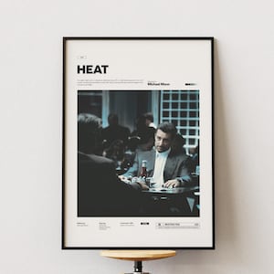 Heat Film Poster | Heat Alternative Film Poster Druck | Al Pacino und Robert De Niro Film Poster | Geschenk Poster Collage für Filmfans