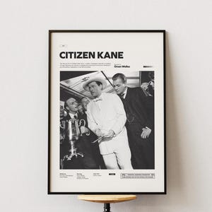 Citizen Kane Film Poster, Citizen Kane Alternative Movie Print, Orson Welles Cinematic Masterpiece Poster Print, Movie Room Decor