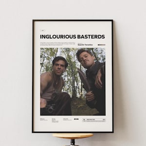 Inglourious Basterds Poster, Quentin Tarantino Cult Movie Print, Brad Pitt Poster, Alternative Inglourious Basterds Print, Movie Wall Decor