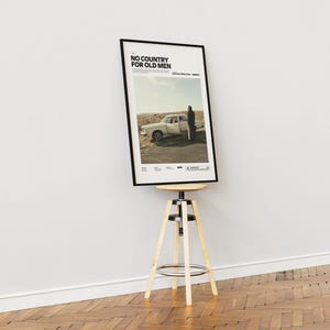 No Country for Old Men Poster, Alternative Movie Art, Coen Brothers Film Print, Neo-Western Thriller Decor,  Cinematic Room Decor