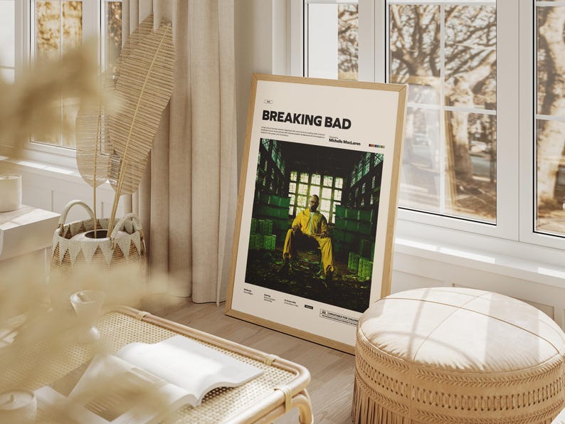 Breaking Bad Poster, Bryan Cranston Poster, Popular TV Series Breaking Bad Poster Print, Cinematic Wall Decor, Gift Wall Art Idea