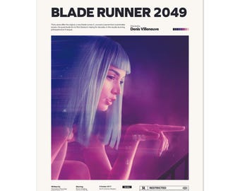 Blade Runner 2049 Poster, Ana de Armas Poster in Blade Runner, Sci-Fi Drama Movie Print, Denis Villeneuve Film Print, Movie Wall Decor
