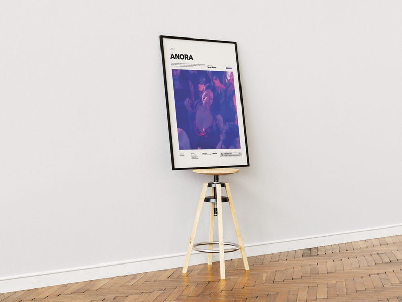 Anora Film Poster, Alternative Movie Art, Oscar Winner Sean Baker's Romantic Drama Print, Mikey Madison Poster Print, Cinematic Room Decor