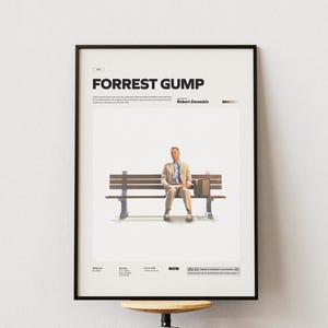 Forrest Gump Film Poster, Alternative Film Poster Druck, Tom Hanks mit Forrest Gump Film Druck, Filmische Raum Dekoration Idee