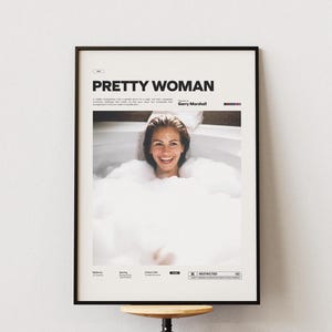 Afiche de la película Pretty Woman, póster de película alternativo, póster impreso protagonizado por Richard Gere y Julia Roberts, decoración de pared cinematográfica