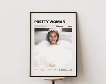 Pretty Woman Film Poster, Alternative Movie Poster, Richard Gere and Julia Roberts Starring Pretty Woman Print Poster, Cinematic Wall Decor
