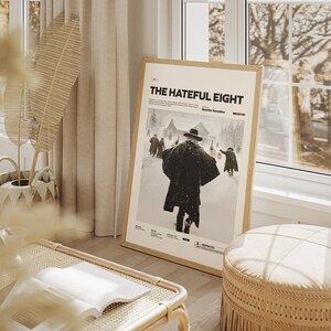 The Hateful Eight Poster, Quentin Tarantino Film Poster, Samuel L. Jackson and Kurt Russell are in The Hateful Eight Print, Movie Wall Art