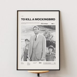 To Kill a Mockingbird Poster, Harper Lee Novel in Cinema To Kill a Mockingbird Film Print, Cult Movie Poster, Cinematic Wall Decor