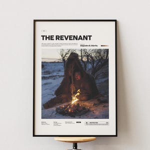 Póster de El Renacido, Leonardo DiCaprio y Tom Hardy en El Renacido, póster impreso, póster de película de aventuras del oeste, idea de arte mural de película